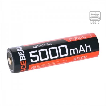 Batteri Acebeam 21700 5000mAh med Usb-C