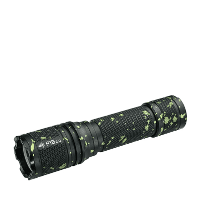 Acebeam P16 2.0 Luminus SFT-42R 3000 lumen 543m Black with Green Splatter Pattern