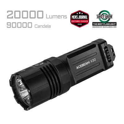 Acebeam X30 CREE XHP70.2 6500K 20000 lumen 600m + röd