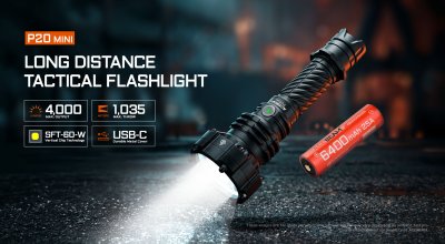 Ficklampa Acebeam P20 mini SFT-60-W 4000 lumen