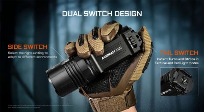 Acebeam X30 CREE XHP70.3 6500K 18000 lumen 680m + röd