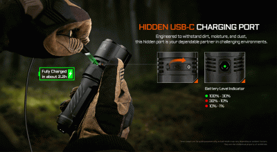 Acebeam X30 CREE XHP70.3 6500K 18000 lumen 680m + röd