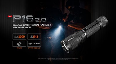 Acebeam P16 2.0 Luminus SFT-42R 3000 lumen 543m Black with Green Splatter Pattern