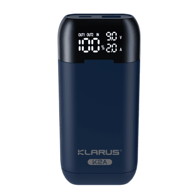 Laddare Klarus K2A Intelligent Dual-Batteries Charger 3-In-1 Charger, PowerBank