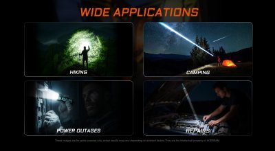 Acebeam E10 2.0 CREE XP-LR LED 6500K 1200 lumen 715m