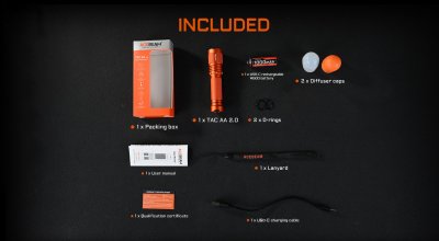 Acebeam TAC AA 2.0 SFT-25R LED 6500K 900 lumen