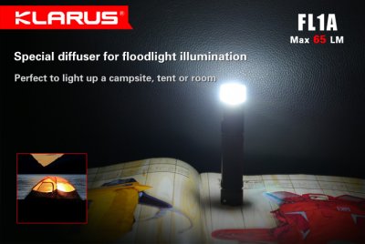 FICKLAMPA KLARUS FL1A, 65 LUMEN