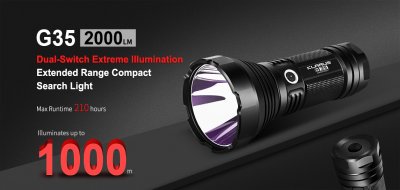 FICKLAMPA KLARUS G35, 2000 LUMEN