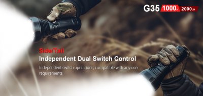 FICKLAMPA KLARUS G35, 2000 LUMEN