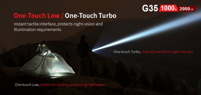 FICKLAMPA KLARUS G35, 2000 LUMEN