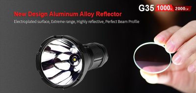 FICKLAMPA KLARUS G35, 2000 LUMEN