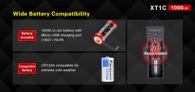 Ficklampa Klarus XT1C 2018 1000 lumen