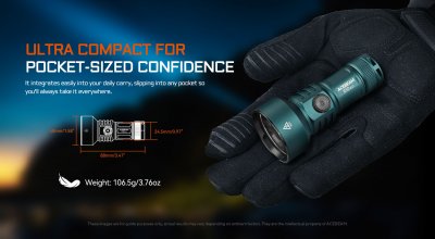 Acebeam E10 2.0 CREE XP-LR LED 6500K 1200 lumen 715m