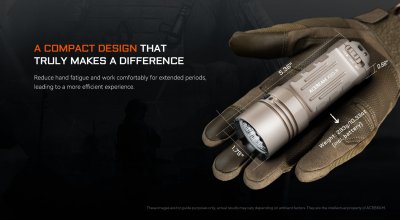 Taktisk söklampa Acebeam X20-R 8 x CREE XP-LR HI 6500K 9000 Lumen Desert