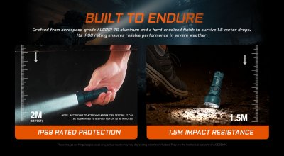 Acebeam E10 2.0 CREE XP-LR LED 6500K 1200 lumen 715m