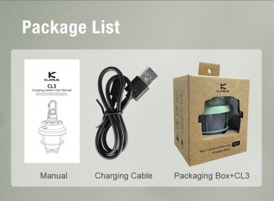 Campinglampa Klarus CL3 Tent Lantern Night Light