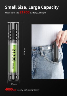 Ficklampa Klarus EC20 edc max 1100 lumen