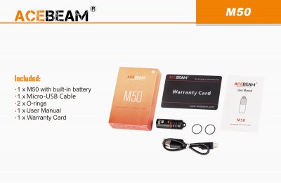Nyckelringslampa Acebeam M50 Osram 120 lumen