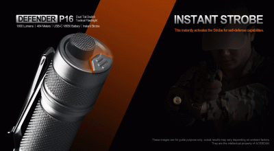 Ficklampa Acebeam P16 Defender 1800 lumen