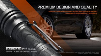 Ficklampa Acebeam P16 Defender 1800 lumen