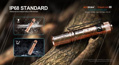 Ficklampa Acebeam Pokelit koppar 500 lumen