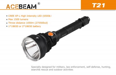 Ficklampa Acebeam T21 1500 lumen