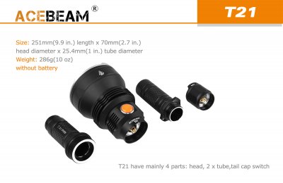 Ficklampa Acebeam T21 1500 lumen